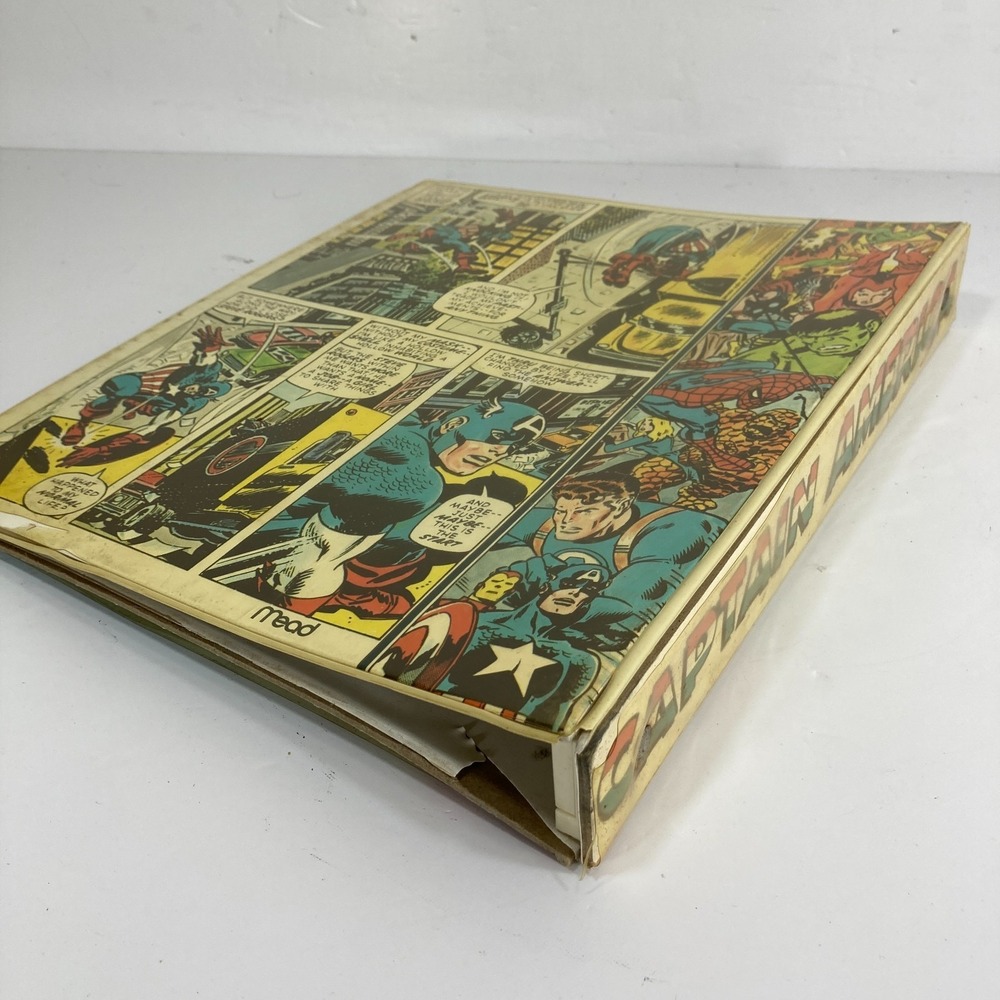 Vintage Captain America Comic Book Binder Mead Marvel Comics 1970s Rare - Picture 9 of 16
